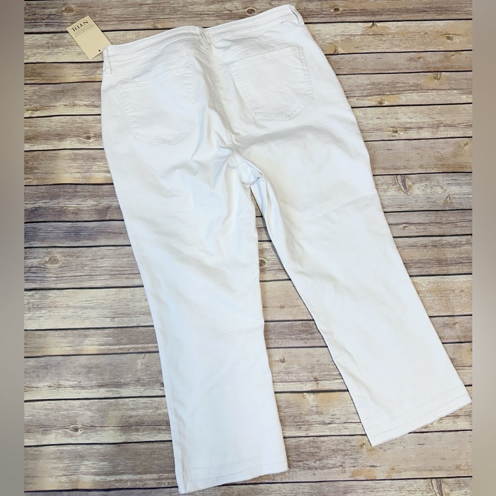 NYDJ Chloe Capri Jeans Released Hem Optic White size 12 - Picture 3 of 7